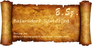 Baiersdorf Szalárd névjegykártya